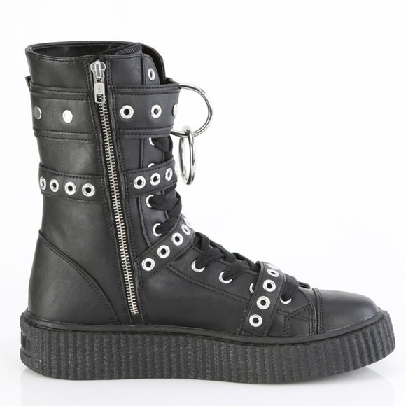 Mens Gothic Platform Creeper Sneaker Lace Up Boots - Picture 4 of 5